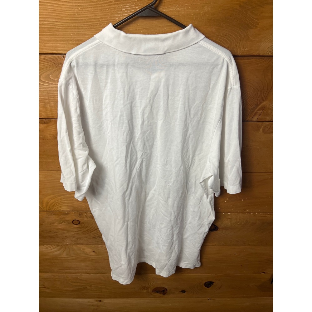 Polo Golf Ralph Lauren XL White Pima Cotton Polo Shirt Crest Logo Office‎ Casual - Picture 7 of 9